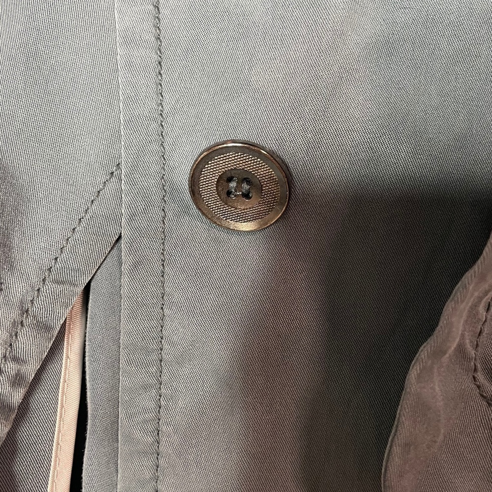 7 For all Mankind Blue Lightweight Trench Coat - Picture 8 of 12